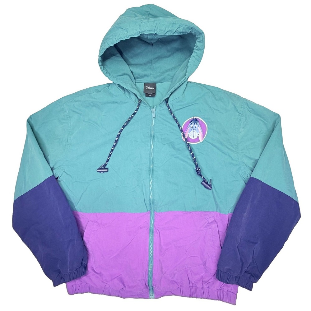 Disney Winnie the Pooh Eeyore Color Block Windbreaker Unisex Large BoxLunch